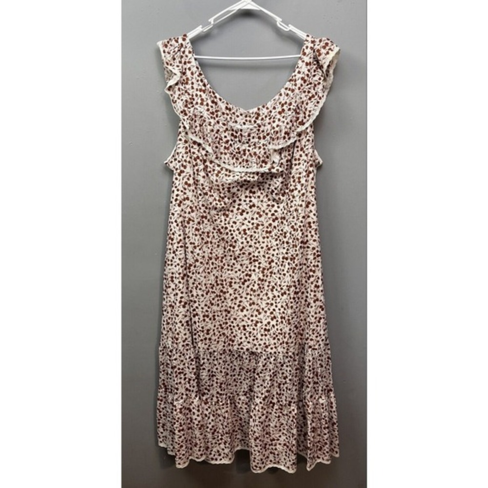 Rixo x Target Floral Dress Womens Plus 4X Print Pattern Ruffle‎ Tiered Midi NEW
